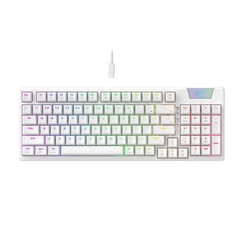 CLAVIER MECANIQUE GAMING HAVIT KB885L 95 KEY RED-SWITCH RGB WHITE